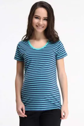 Lynne Stripe Tee Mint Stripe