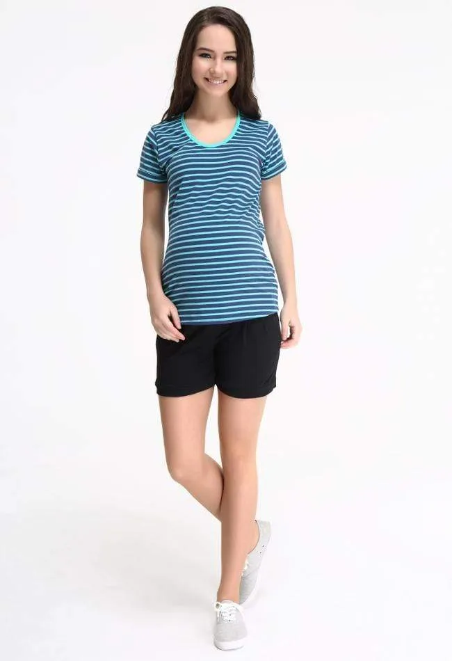 Lynne Stripe Tee Mint Stripe