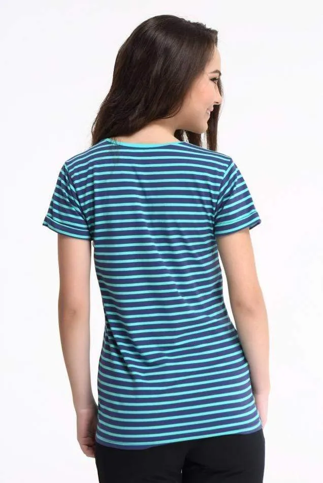 Lynne Stripe Tee Mint Stripe