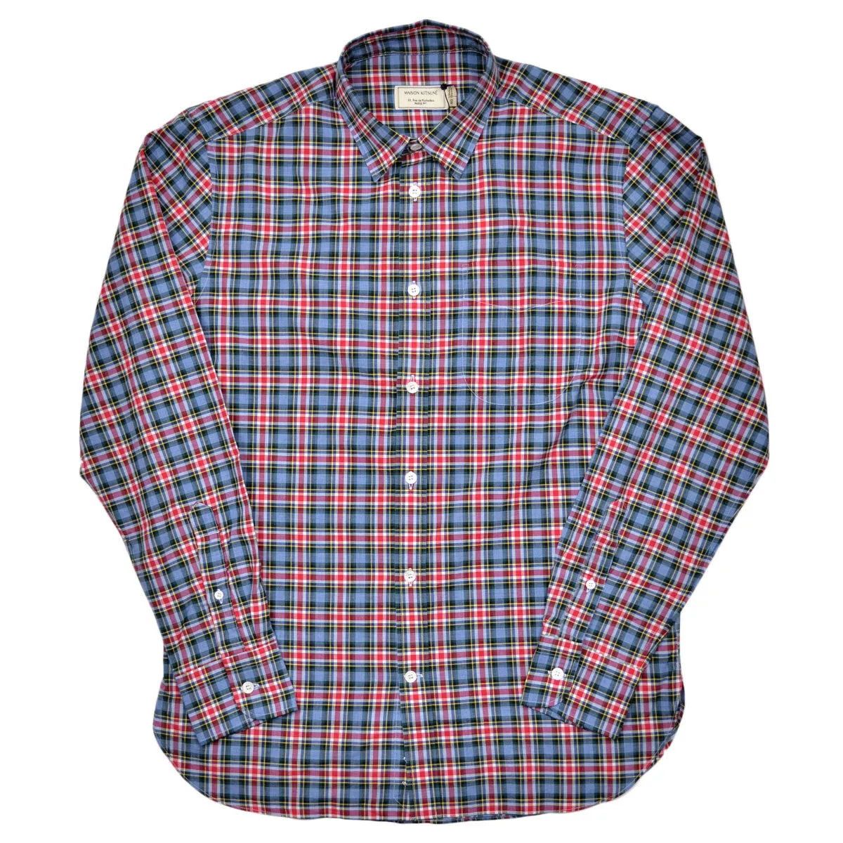 Maison Kitsuné - Check Classic Shirt - Red / Blue / Green