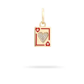 Make Your Move Pavé   Ceramic Heart Card Charm