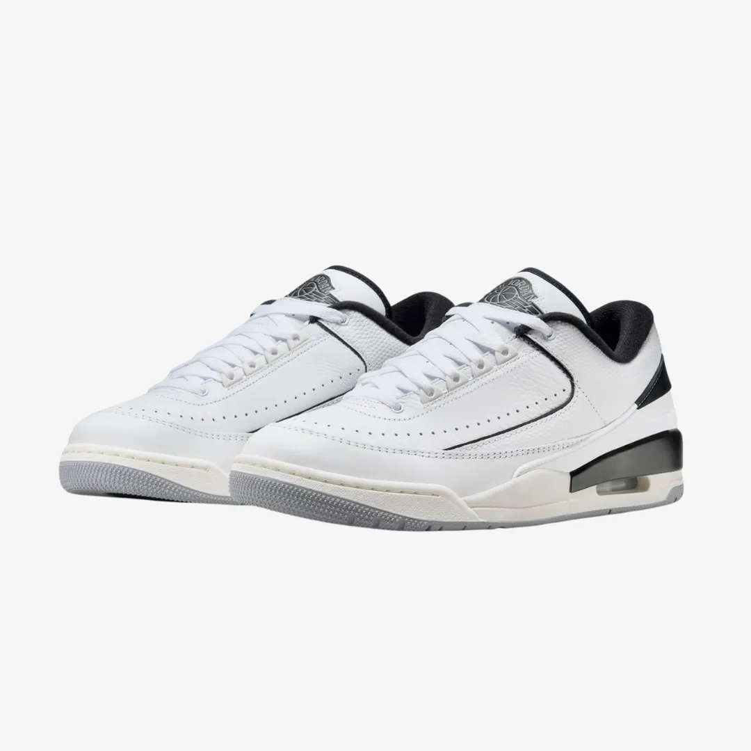 mens jordan 2/3 (white/black/grey)