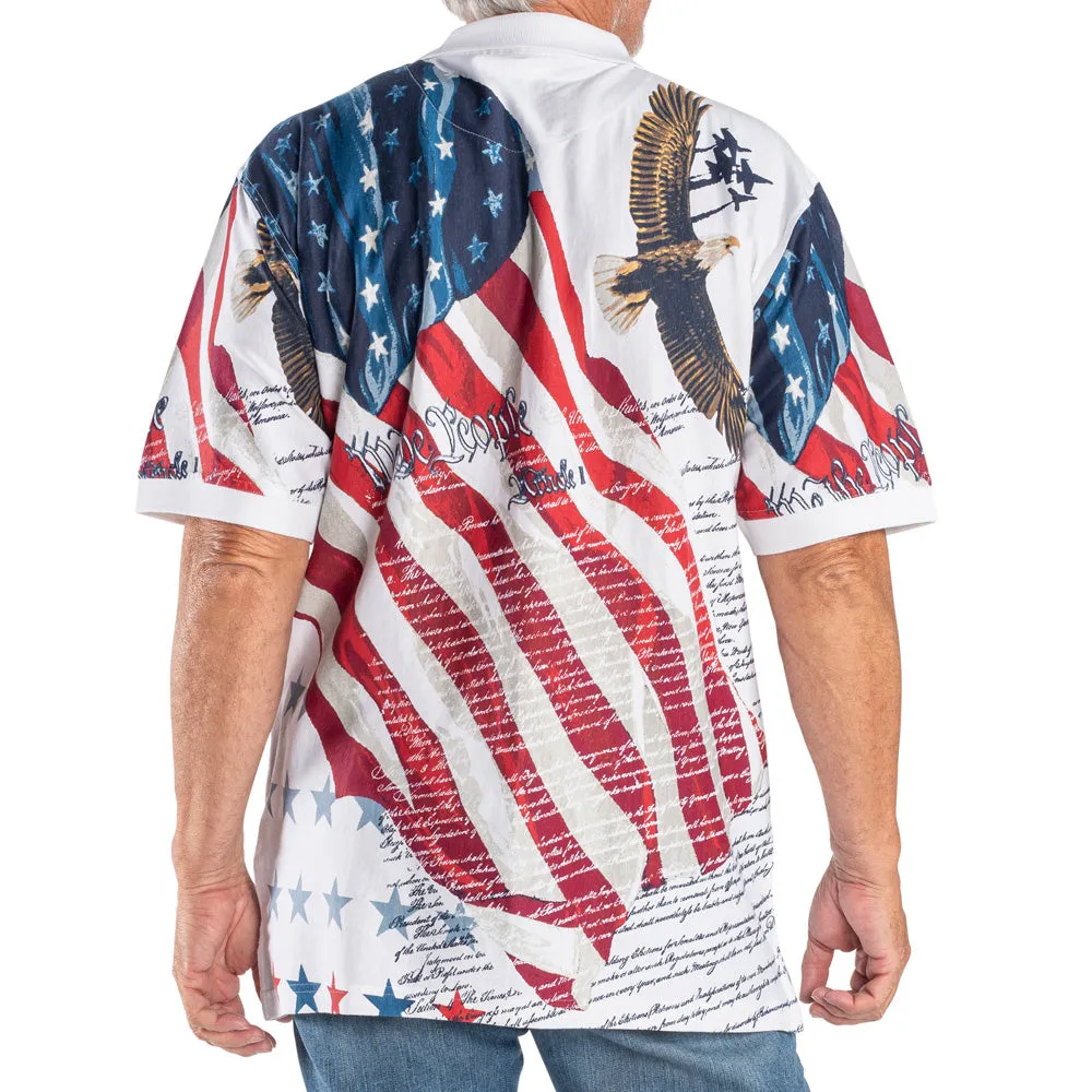 Men's Soaring Eagle with Constitution Polo Shirt