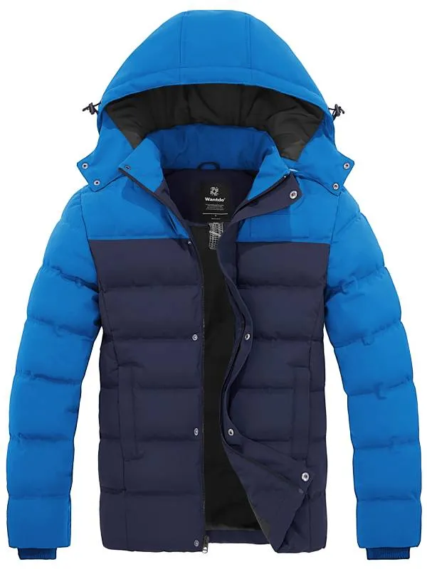 Men's Warm Puffer Jacket Winter Coat with Removable Hood Valley I