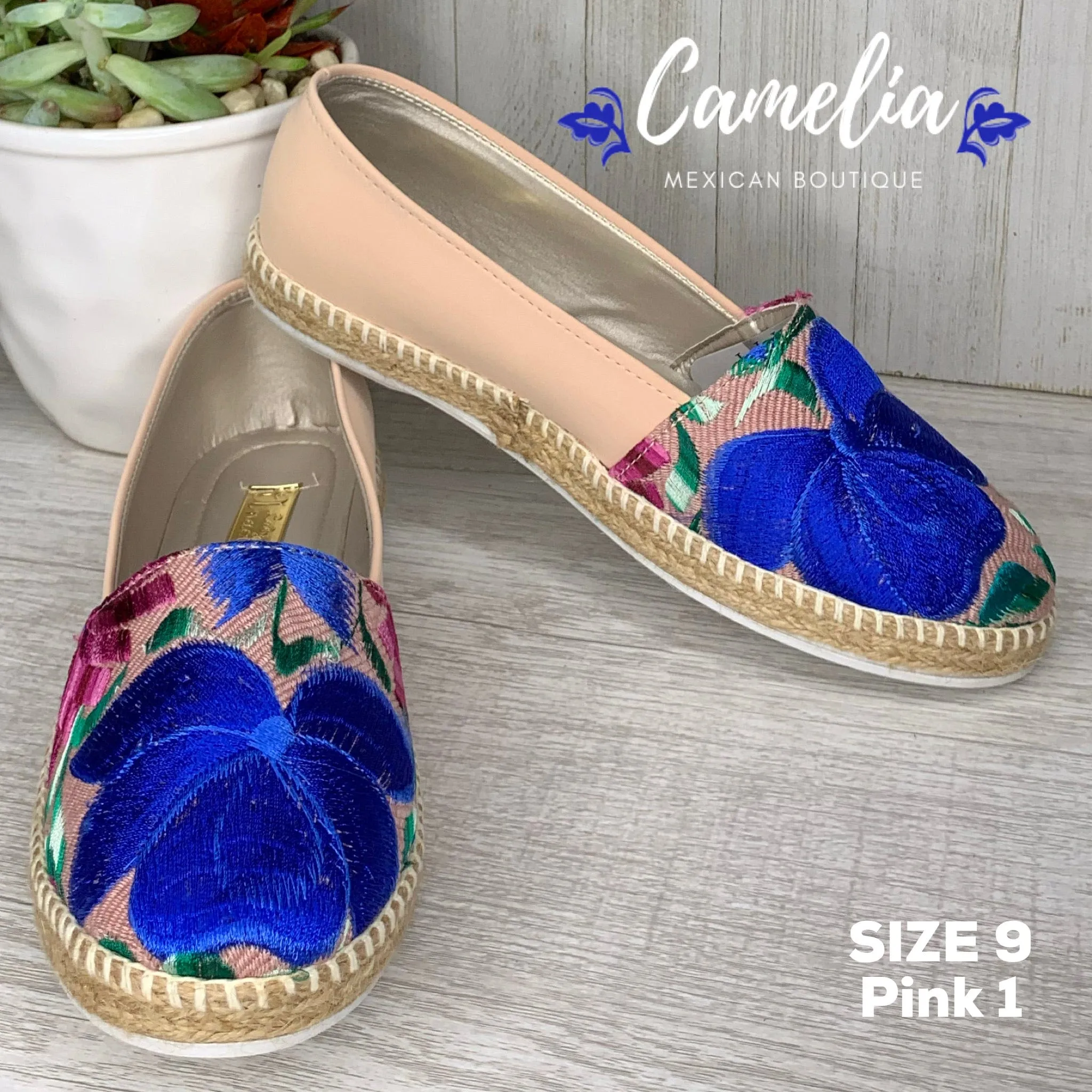 Mexican Embroidered Espadrille Shoes Zinnia