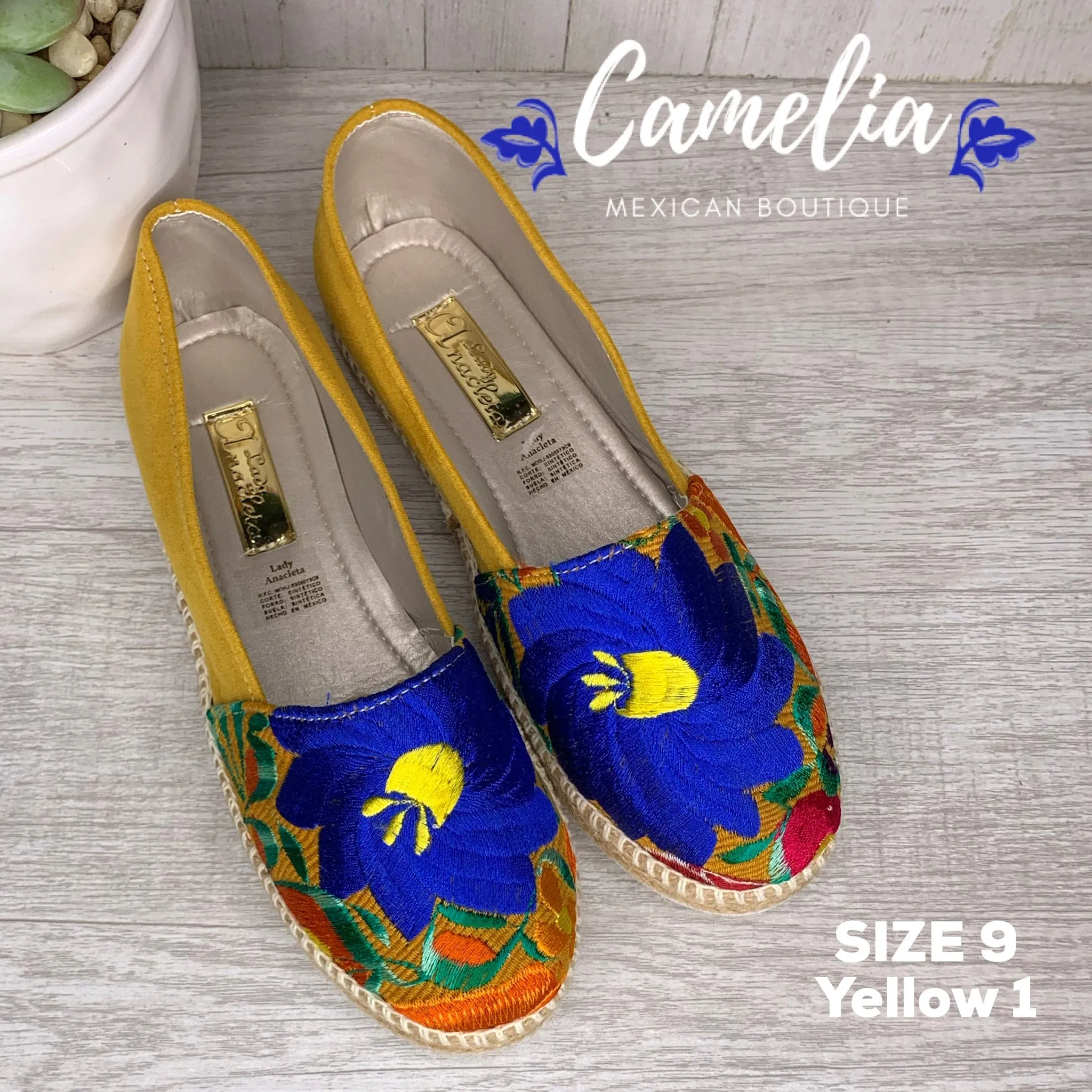 Mexican Embroidered Espadrille Shoes Zinnia