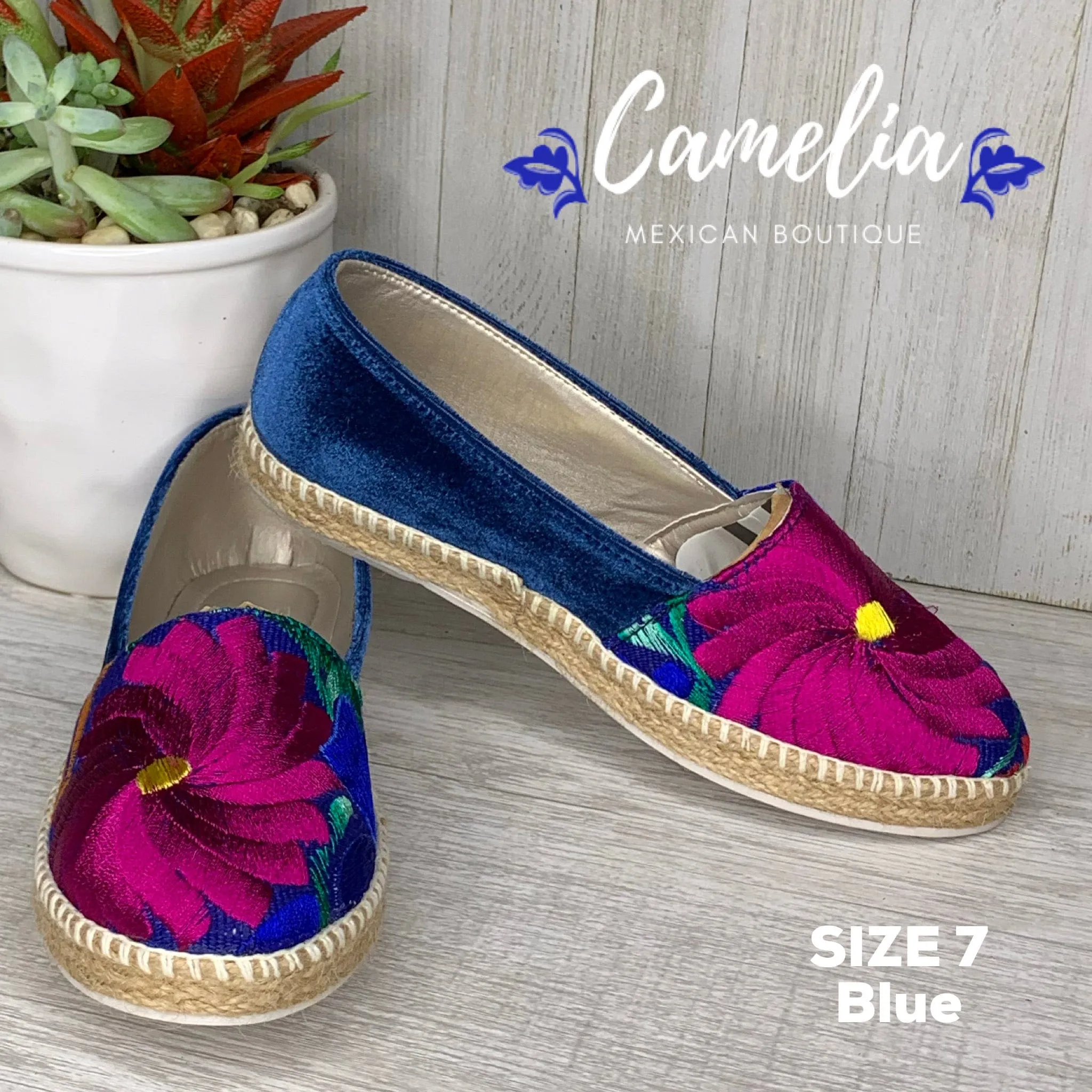 Mexican Embroidered Espadrille Shoes Zinnia