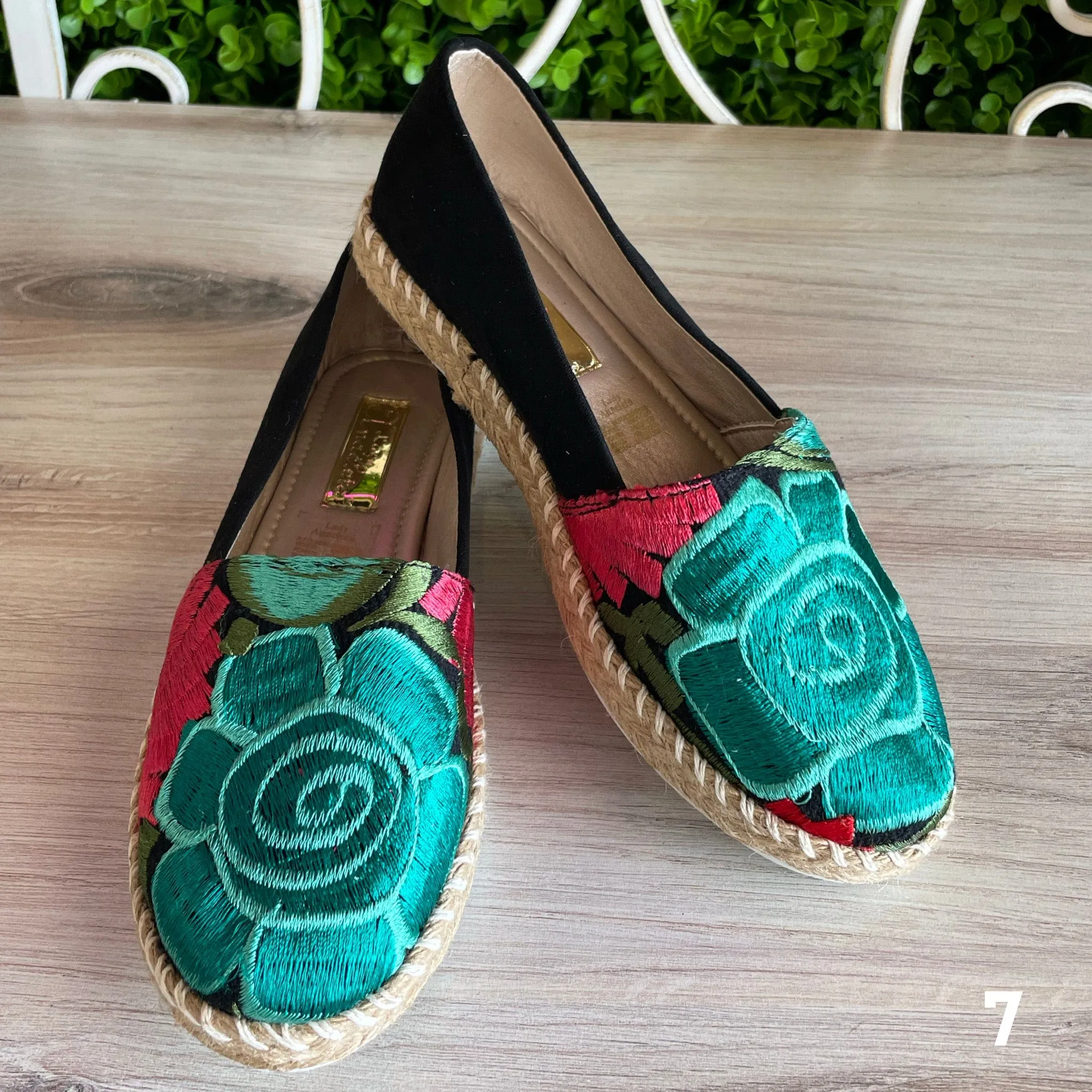 Mexican Embroidered Espadrille Shoes Zinnia