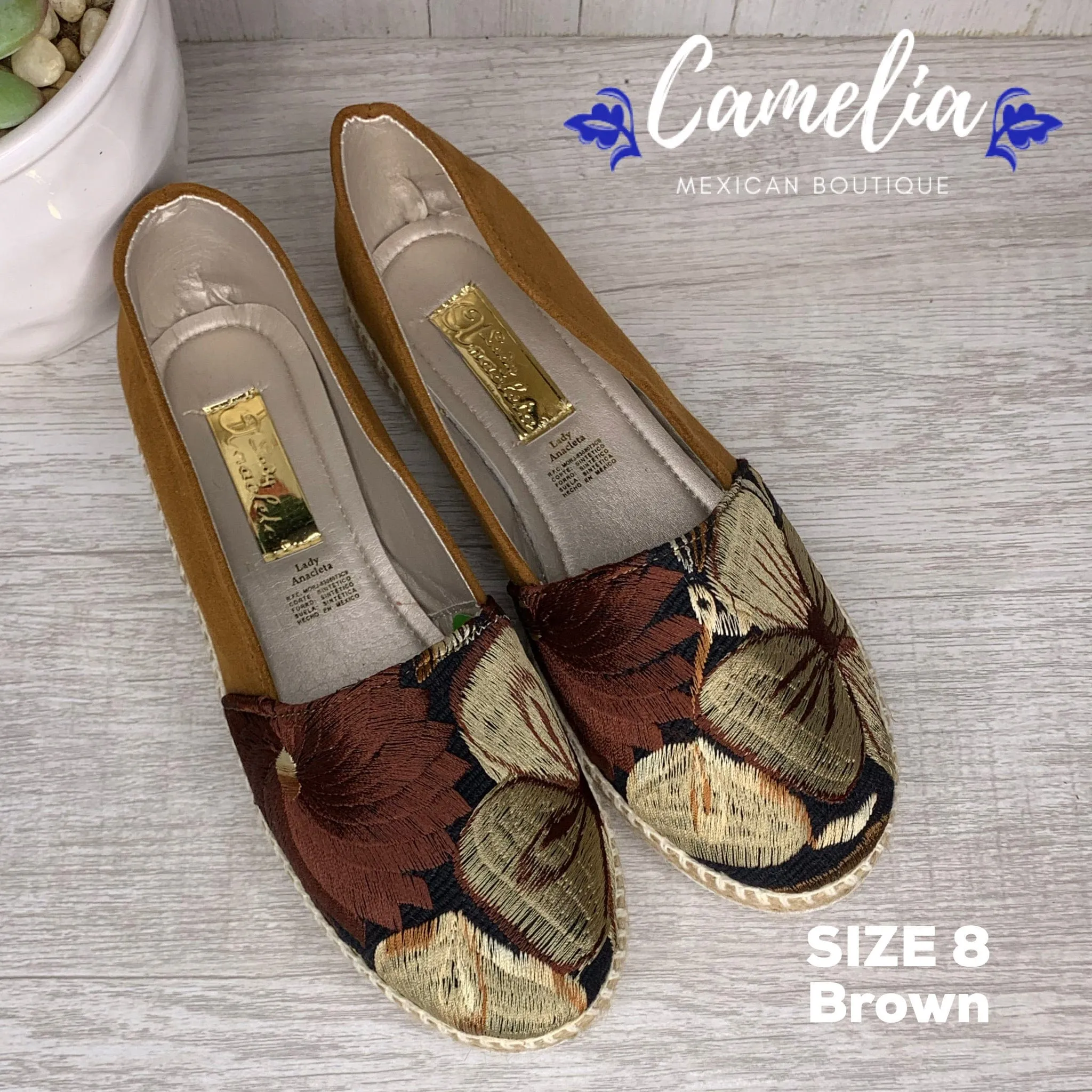 Mexican Embroidered Espadrille Shoes Zinnia