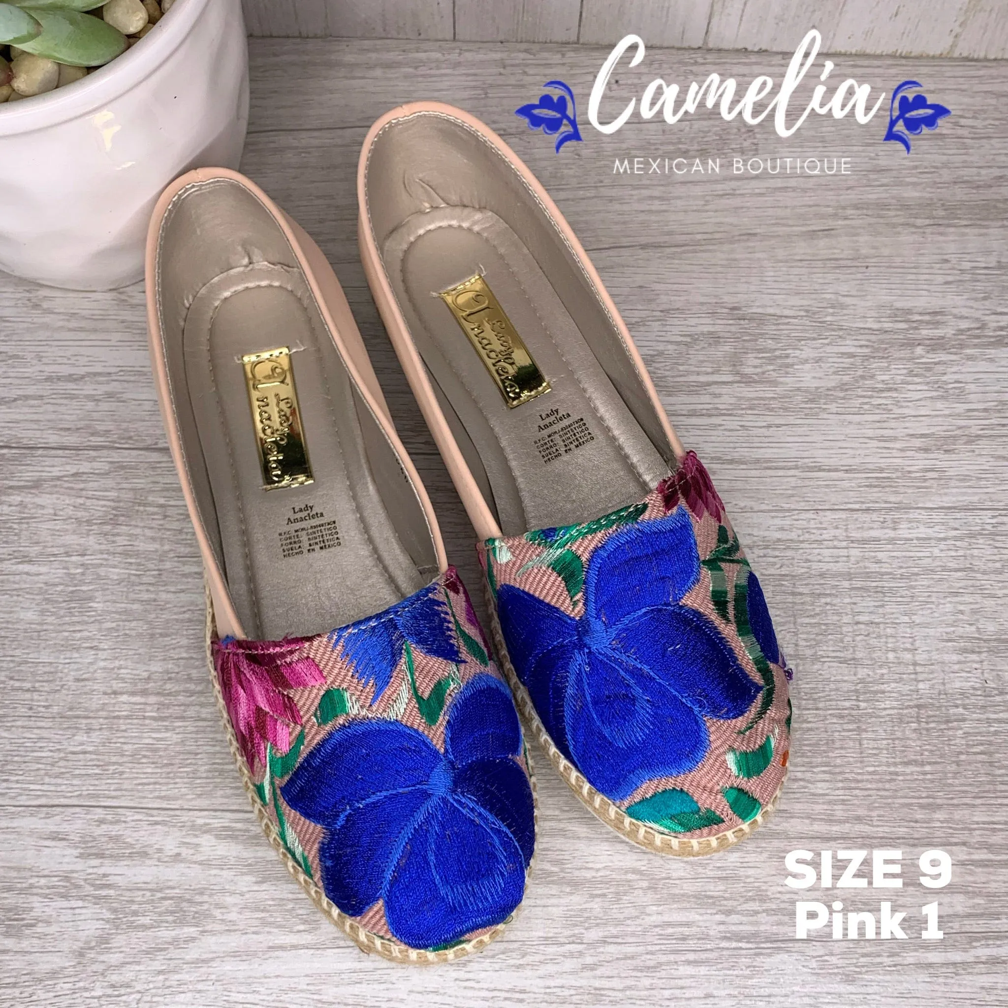 Mexican Embroidered Espadrille Shoes Zinnia