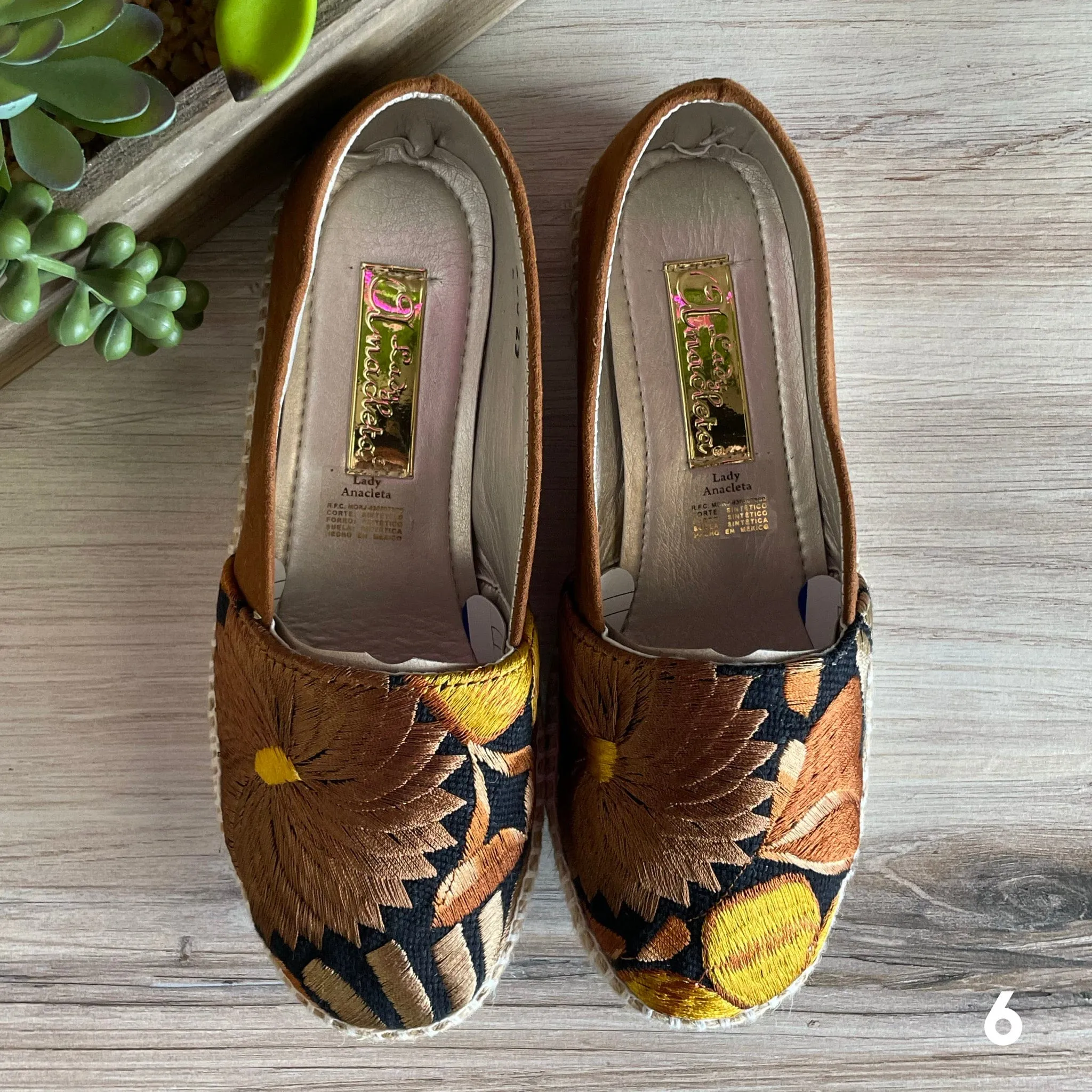 Mexican Embroidered Espadrille Shoes Zinnia