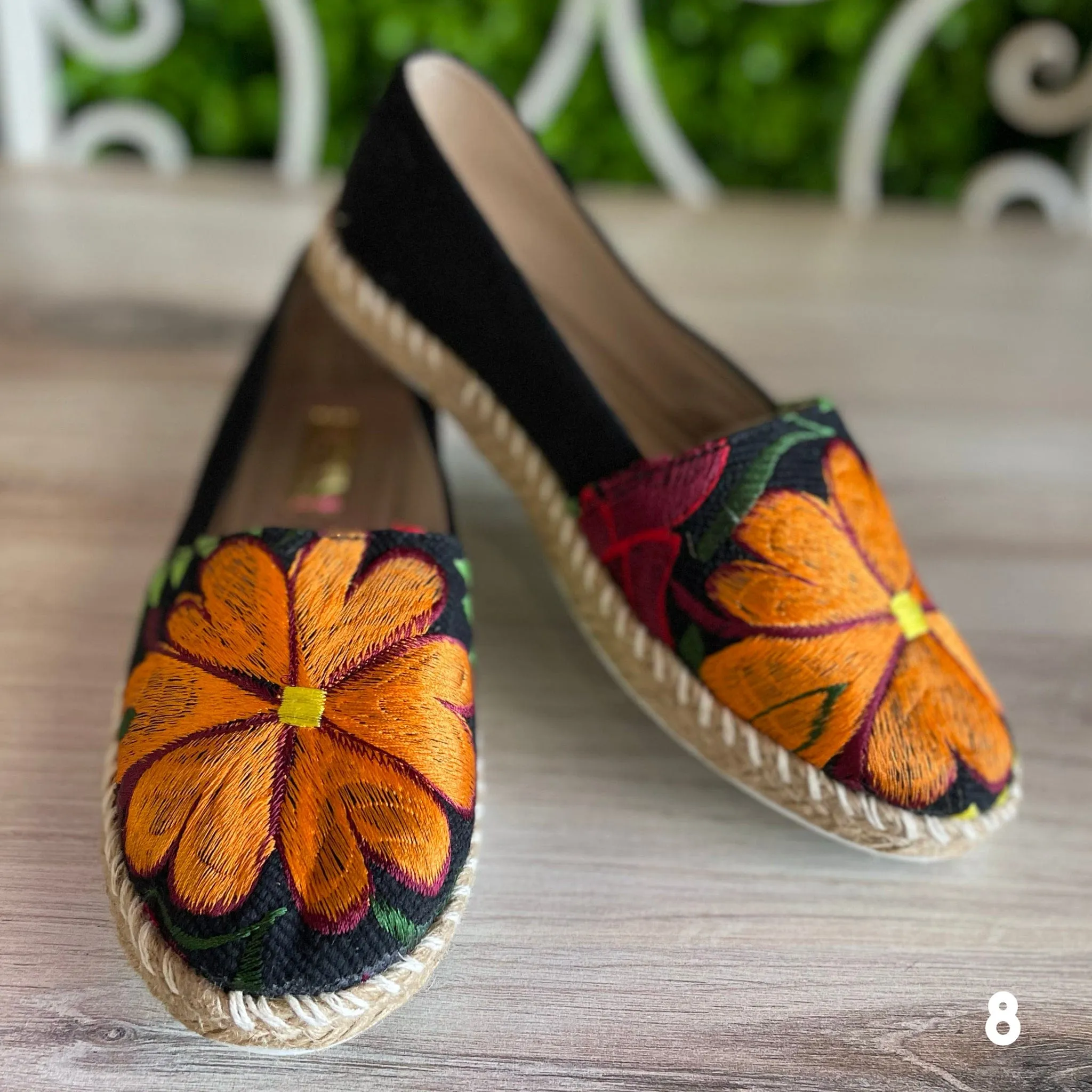 Mexican Embroidered Espadrille Shoes Zinnia