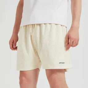 Micro Logo Mesh Short - Cream