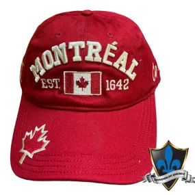 Montreal script maple leaf 1642 cap.