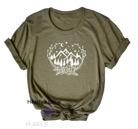 Mountain Scene Premium Tshirt