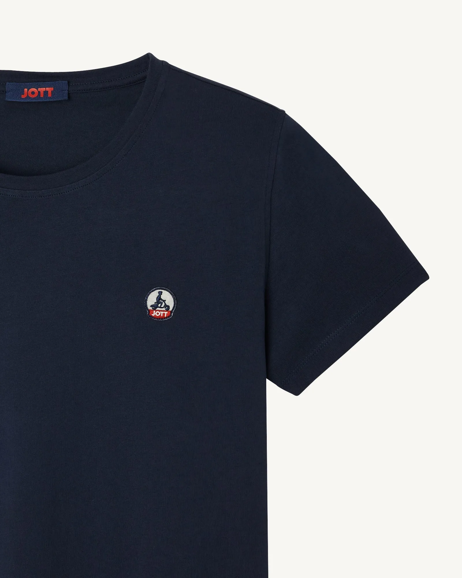 Navy Rosas crew-neck T-shirt