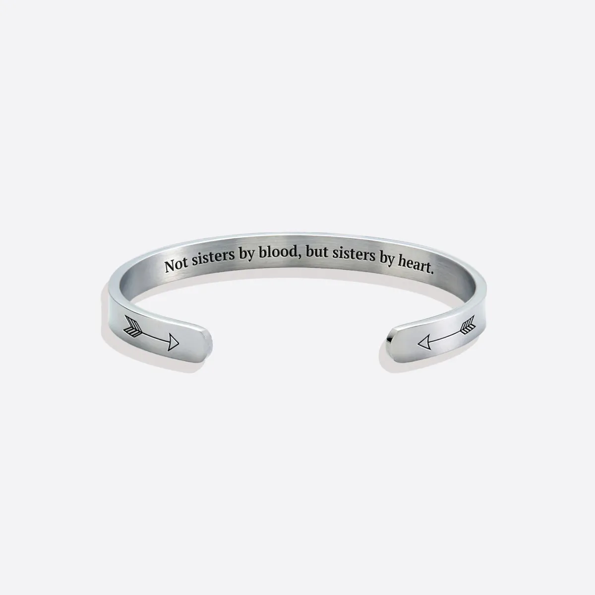 Not Sisters By Blood But Sisters By Heart Personalizable Cuff Bracelet