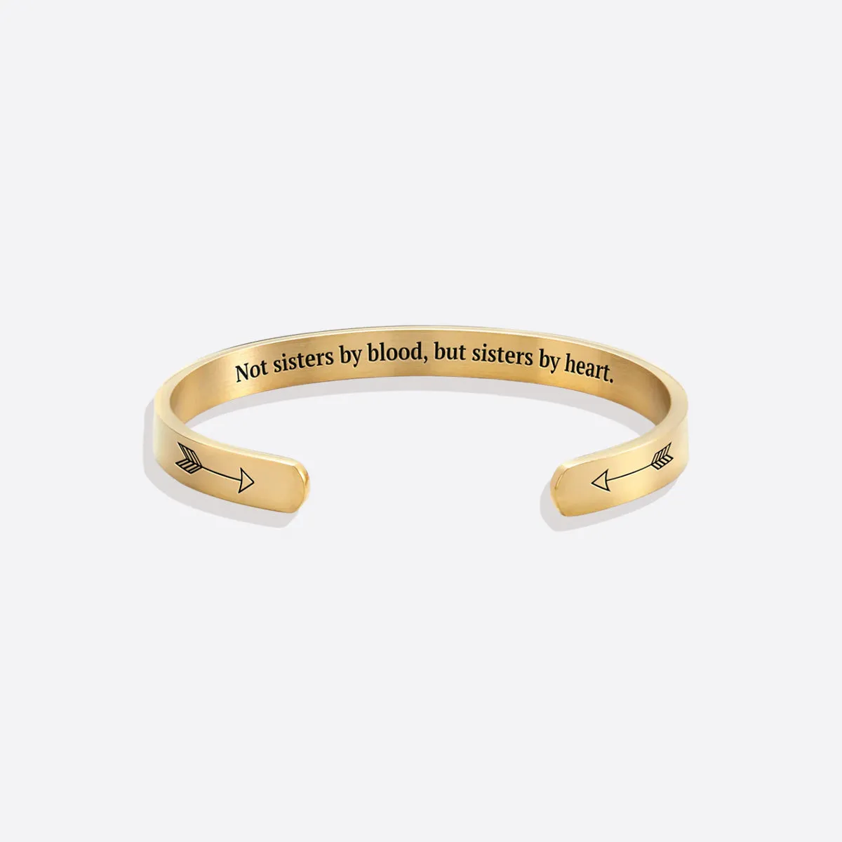 Not Sisters By Blood But Sisters By Heart Personalizable Cuff Bracelet