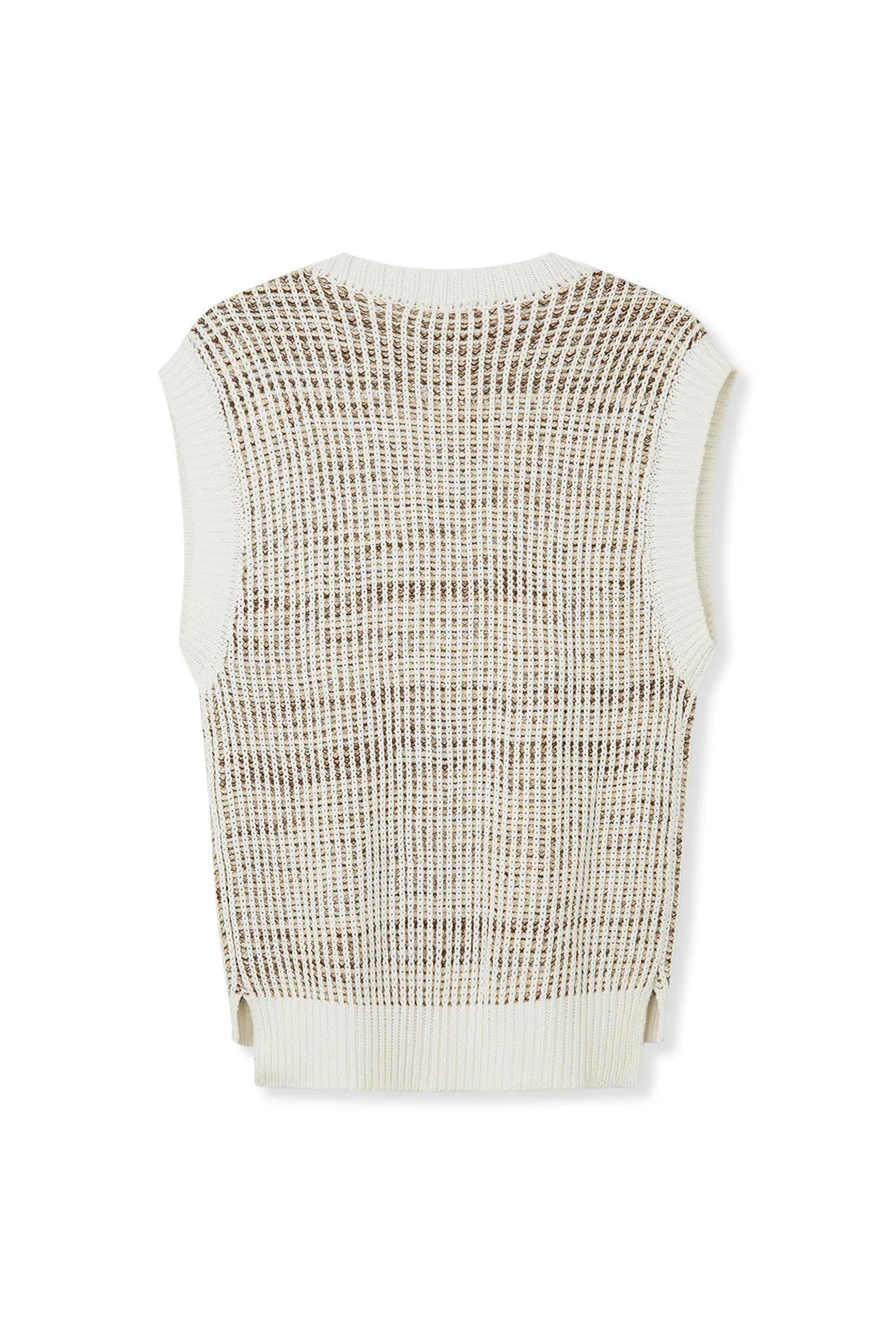 Oat Marle Rib Knit Vest