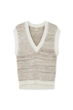 Oat Marle Rib Knit Vest