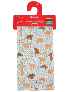 Piccalilly Muslin Swaddle - Bears