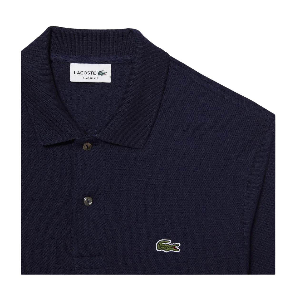 Polo Lacoste Classic Fit Maniche Lunghe Blu