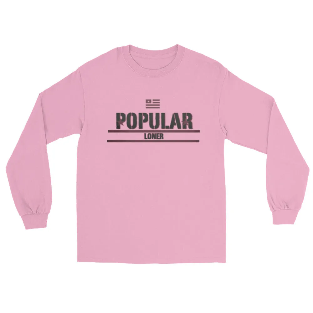 Popular Loner Black Unisex Long Sleeve Shirt