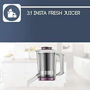 Preethi Taurus MGA-217 750-Watt Mixer Grinder with 4 Jars (White/Dark Violet)