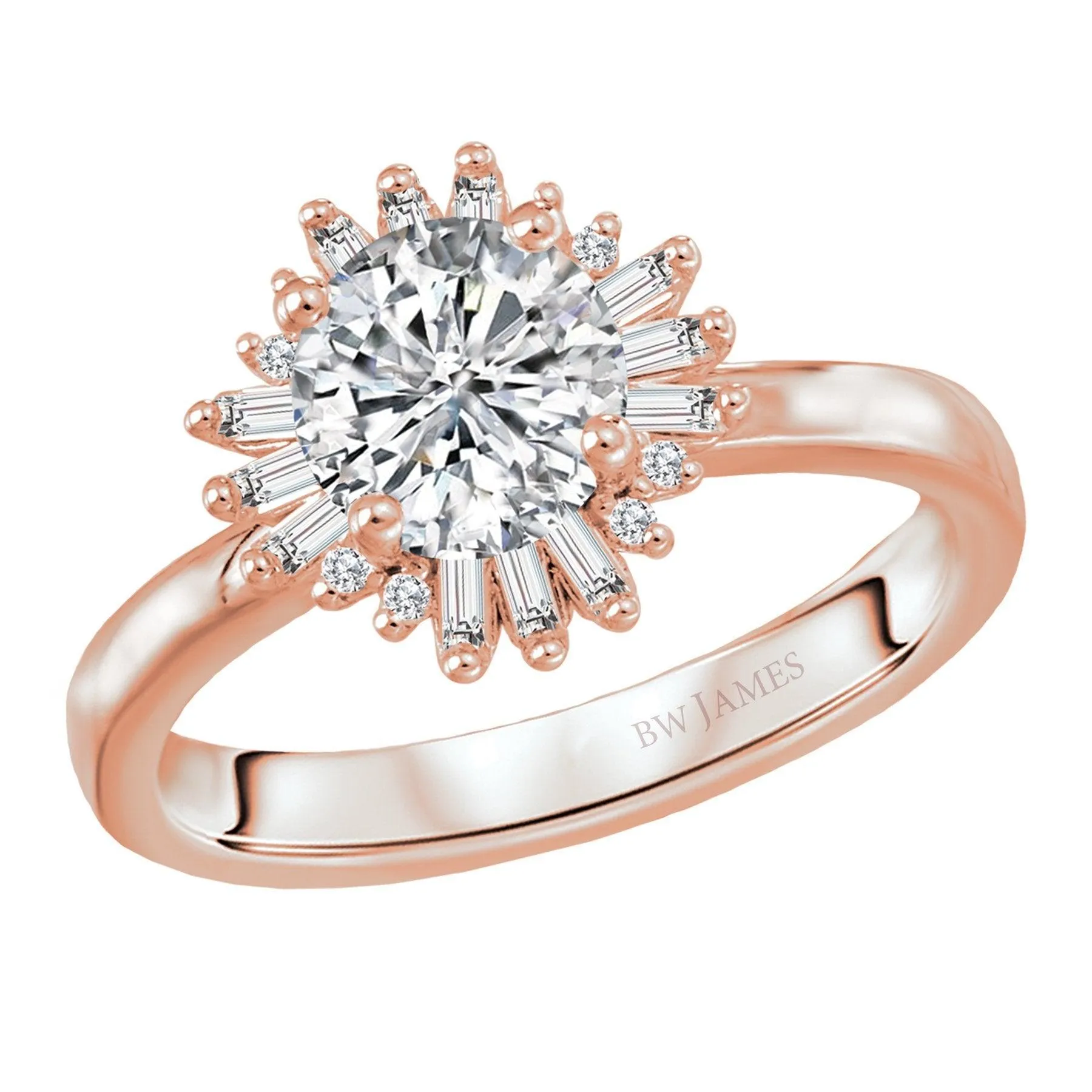 " The  Avalon" Halo Semi-Mount Diamond Ring