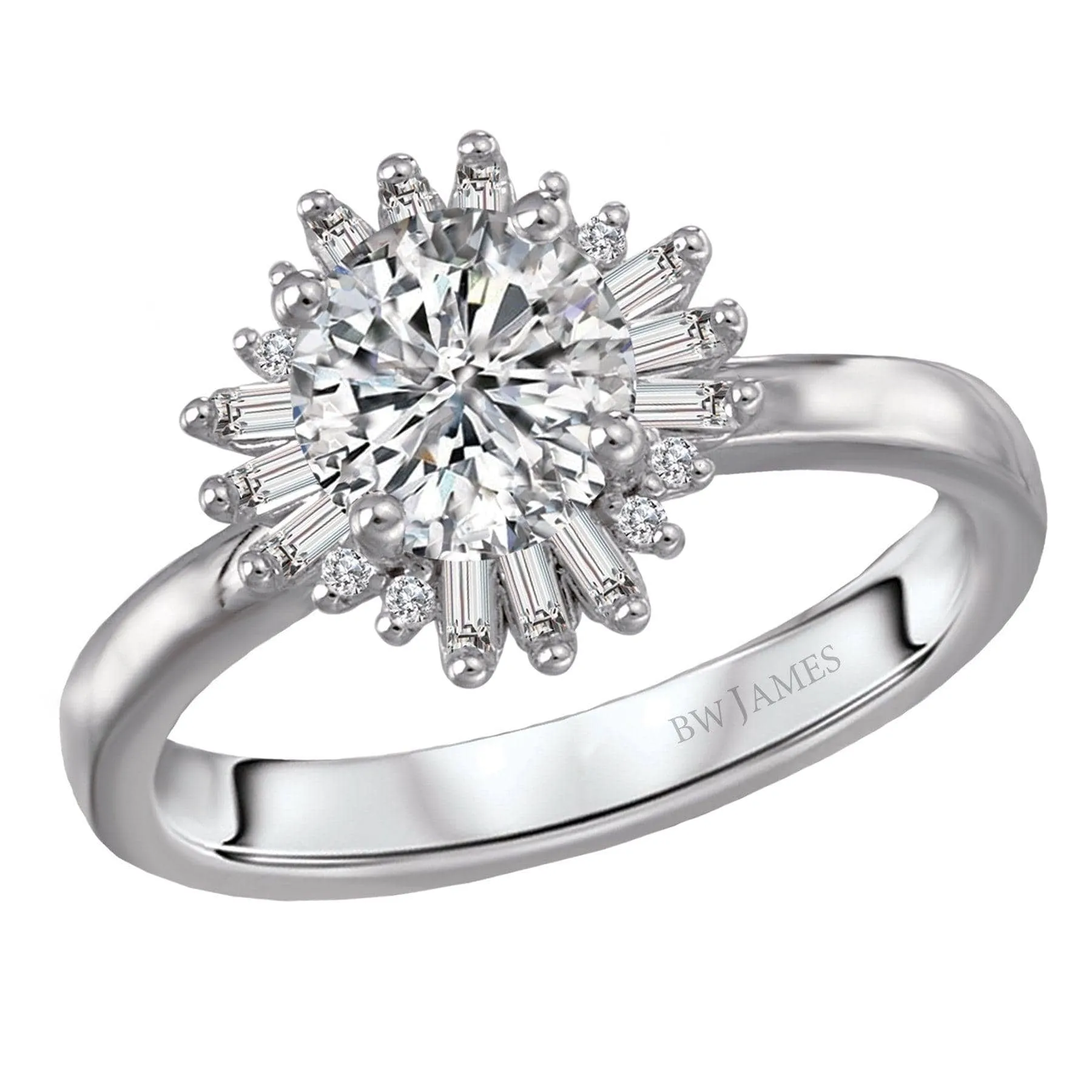 " The  Avalon" Halo Semi-Mount Diamond Ring