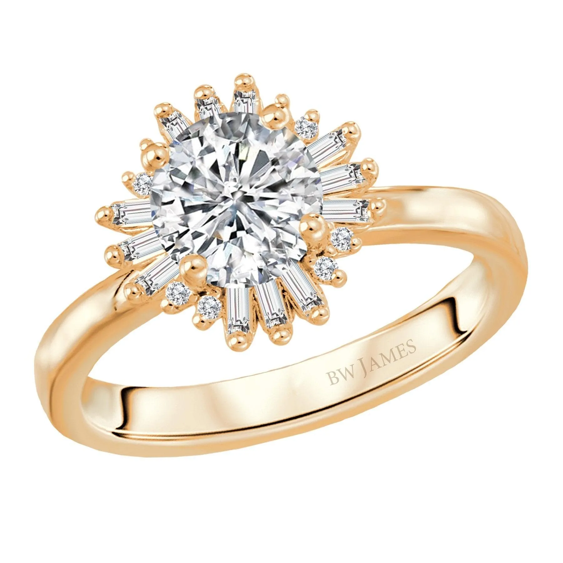 " The  Avalon" Halo Semi-Mount Diamond Ring