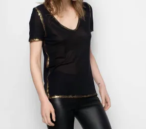 "foils"tino Gold T-Shirt In Black