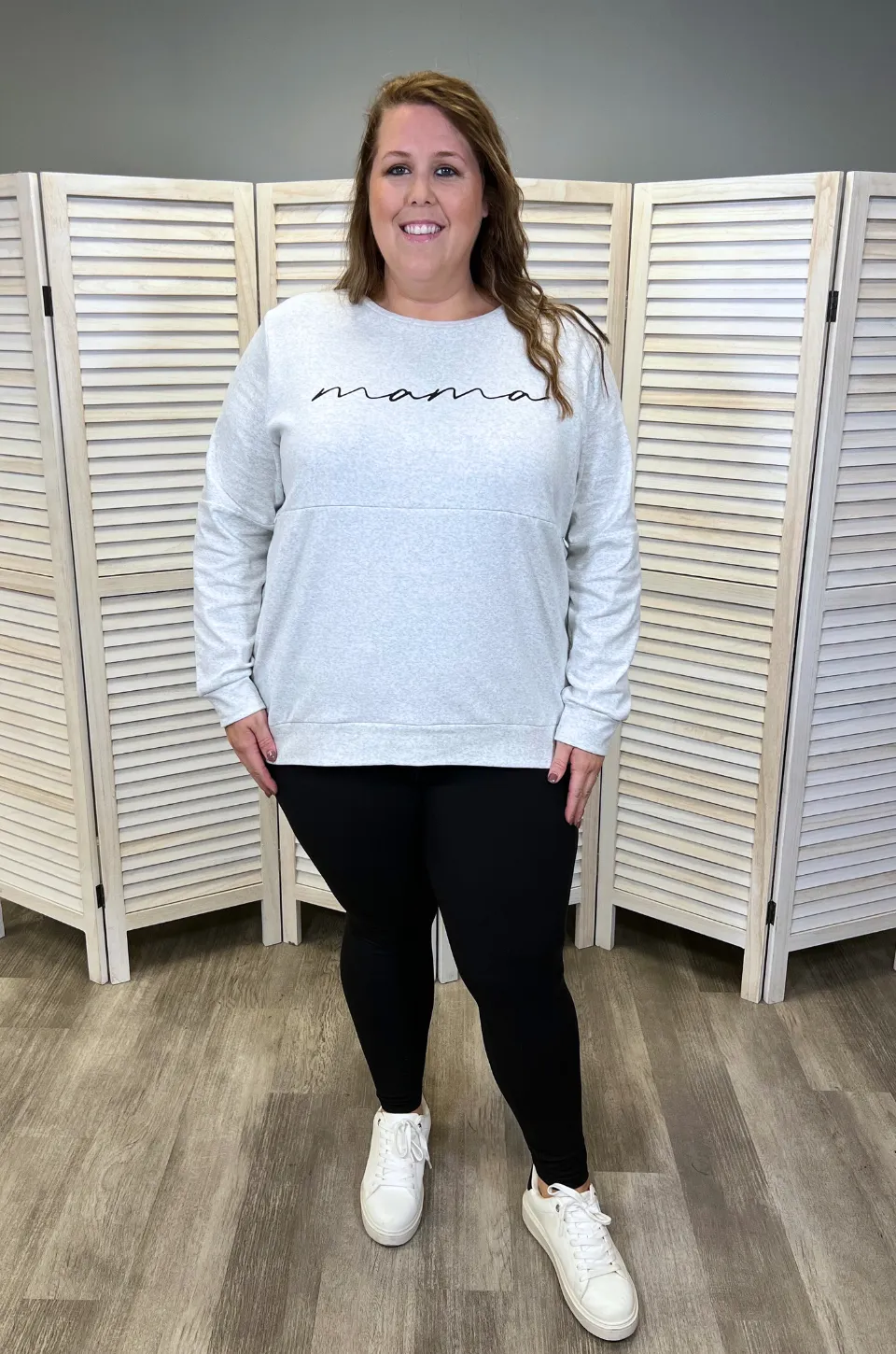 "MAMA" Nursing Sweatshirt - Gray