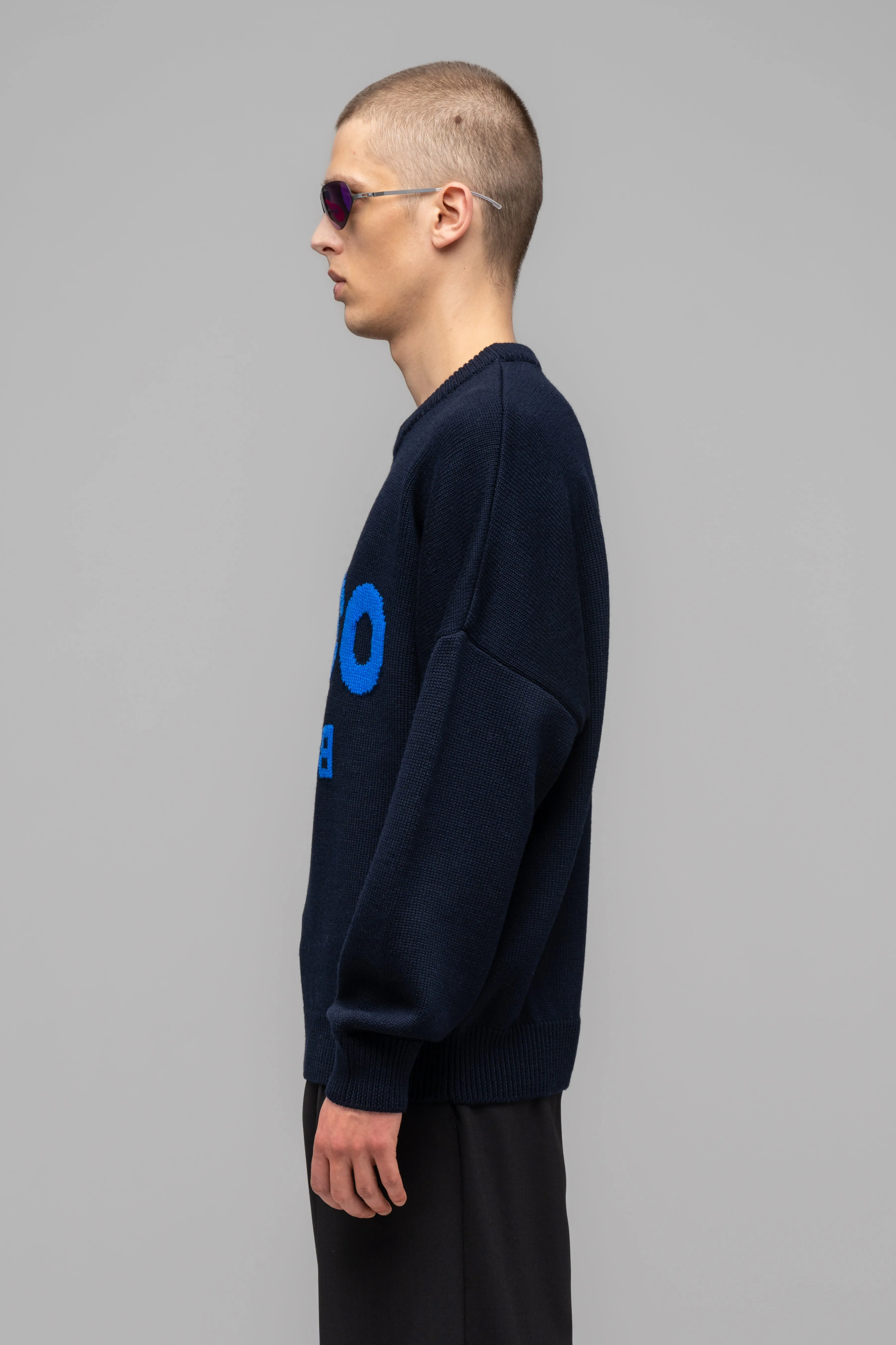 "SELFIE" SWEATER DARK BLUE