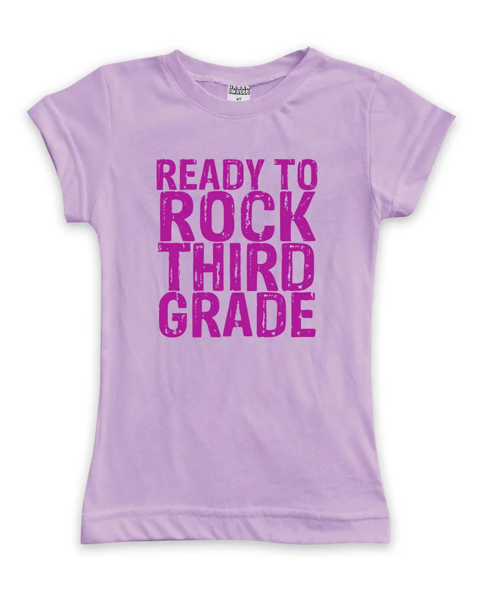 'Ready to Rock Third Grade' Fitted Tee