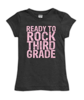 'Ready to Rock Third Grade' Fitted Tee