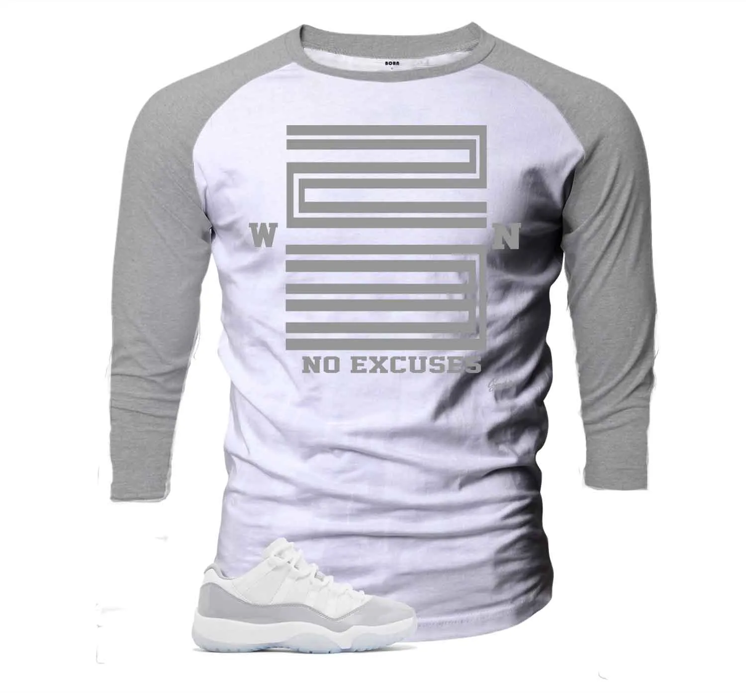 Retro 11 Cement Grey Raglan - Win 23 - White