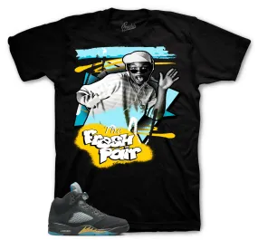 Retro 5 Aqua Shirt - Fresh Pair - Black