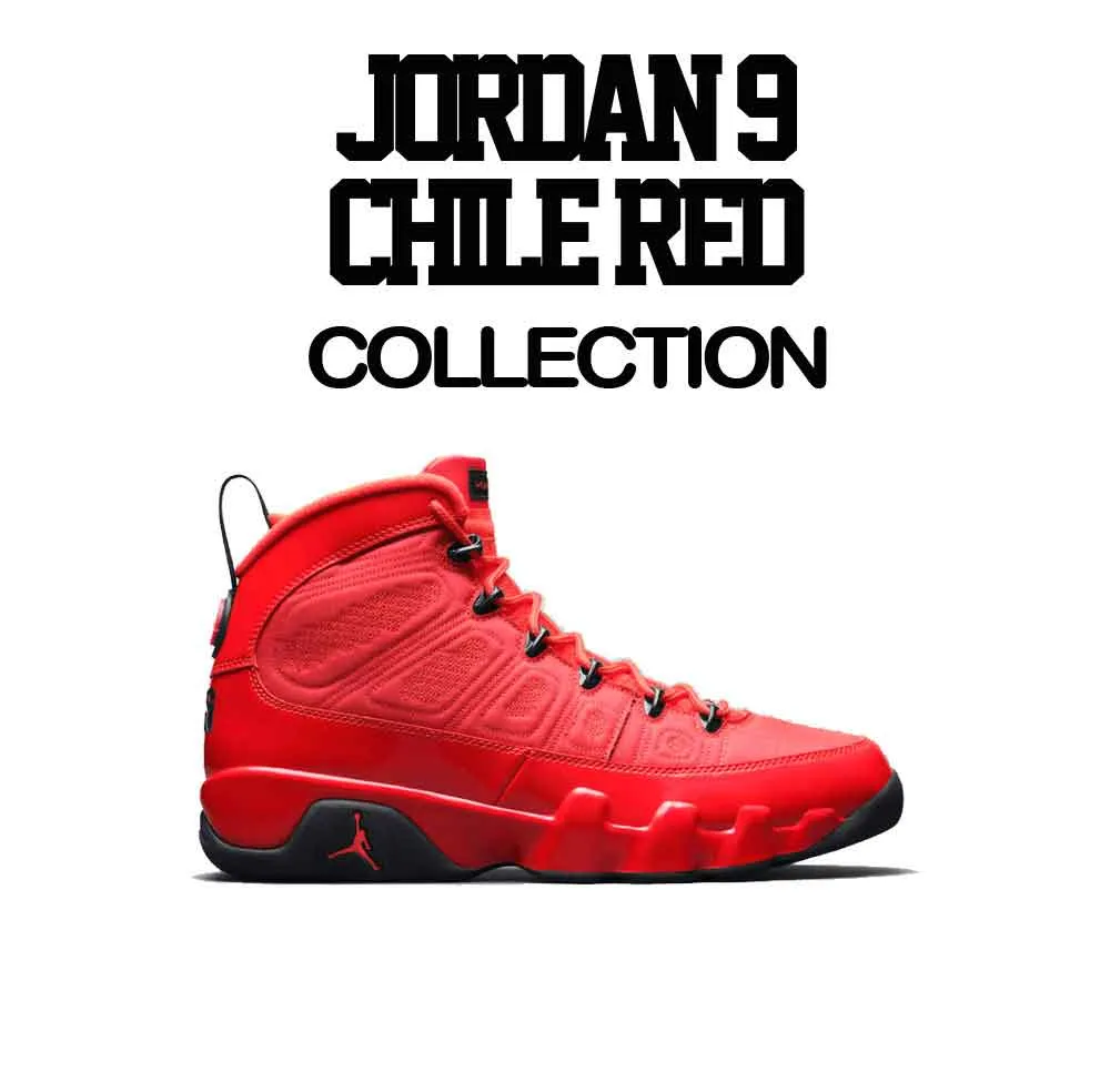 Retro 9 Chile Red Shirt - Money Over Love - Black