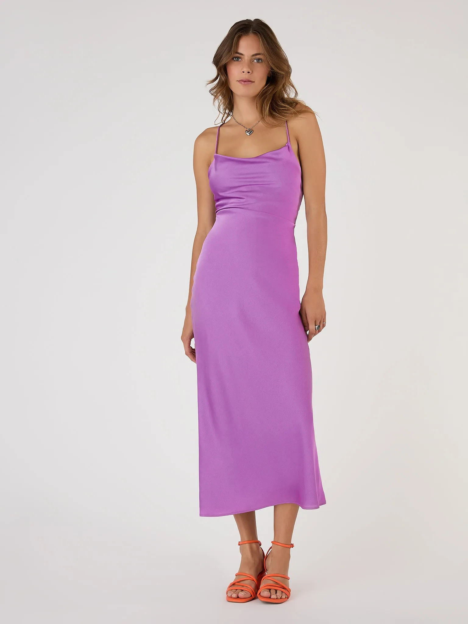 Riviera Midi Dress in Purple