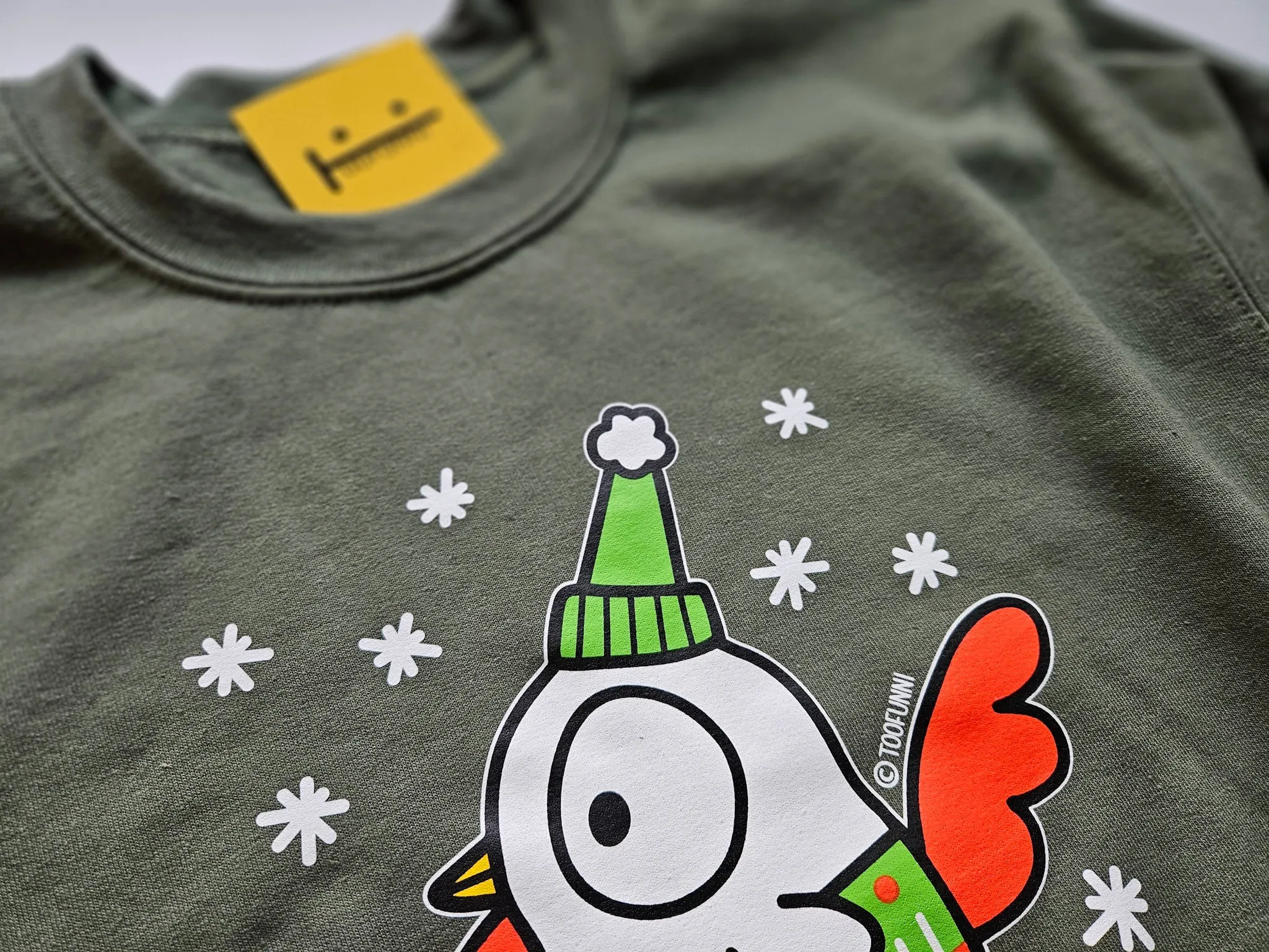 ROOSTER SAUCE CHRISTMAS - MUTED GREEN SWEATSHIRT