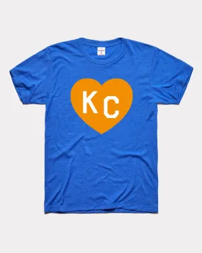 Royal Blue Crown Town KC Heart Vintage T-Shirt