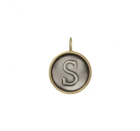 S Pendant in Silver and Gold