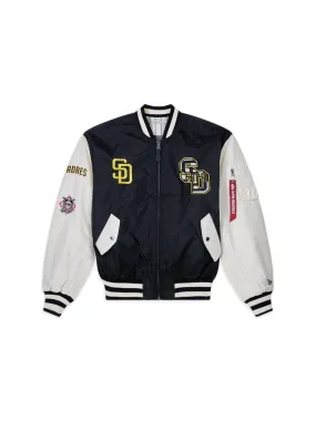 SAN DIEGO PADRES X ALPHA X NEW ERA L-2B BOMBER JACKET