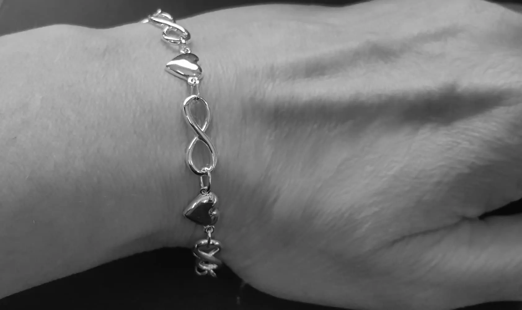 Silver Infinity Heart  Bracelet