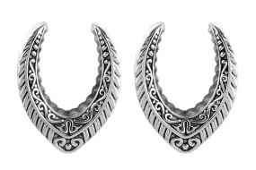 Silver Ornate V-Shaped Saddle Weights