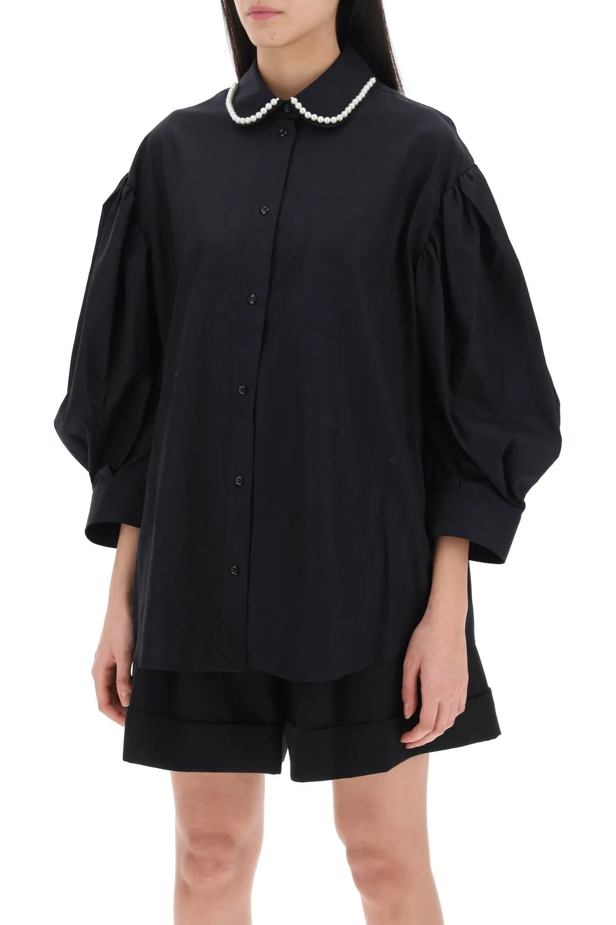 SIMONE ROCHA puff sleeve shirt with embellishment