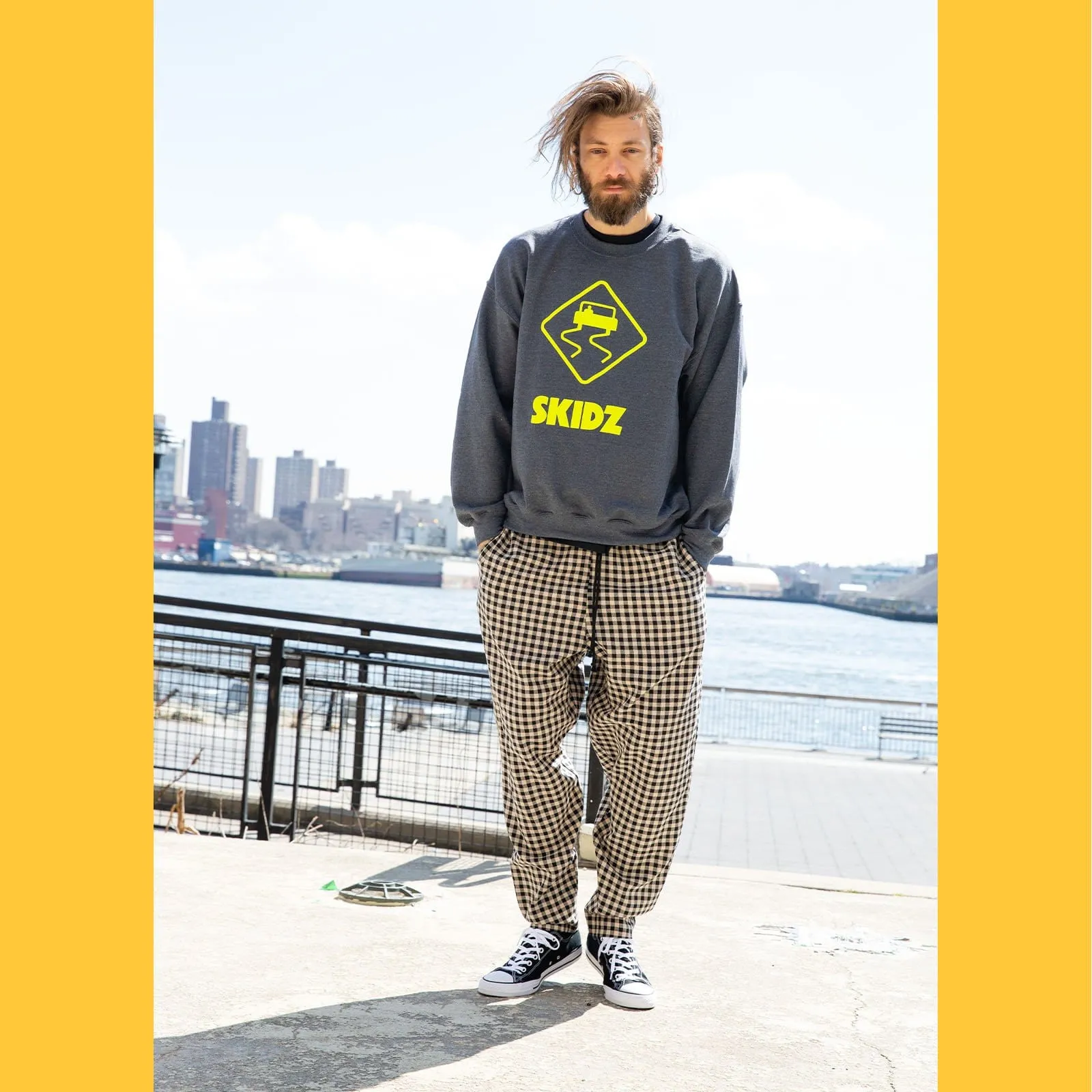 Skidz Yellow Logo Crewneck Sweatshirt