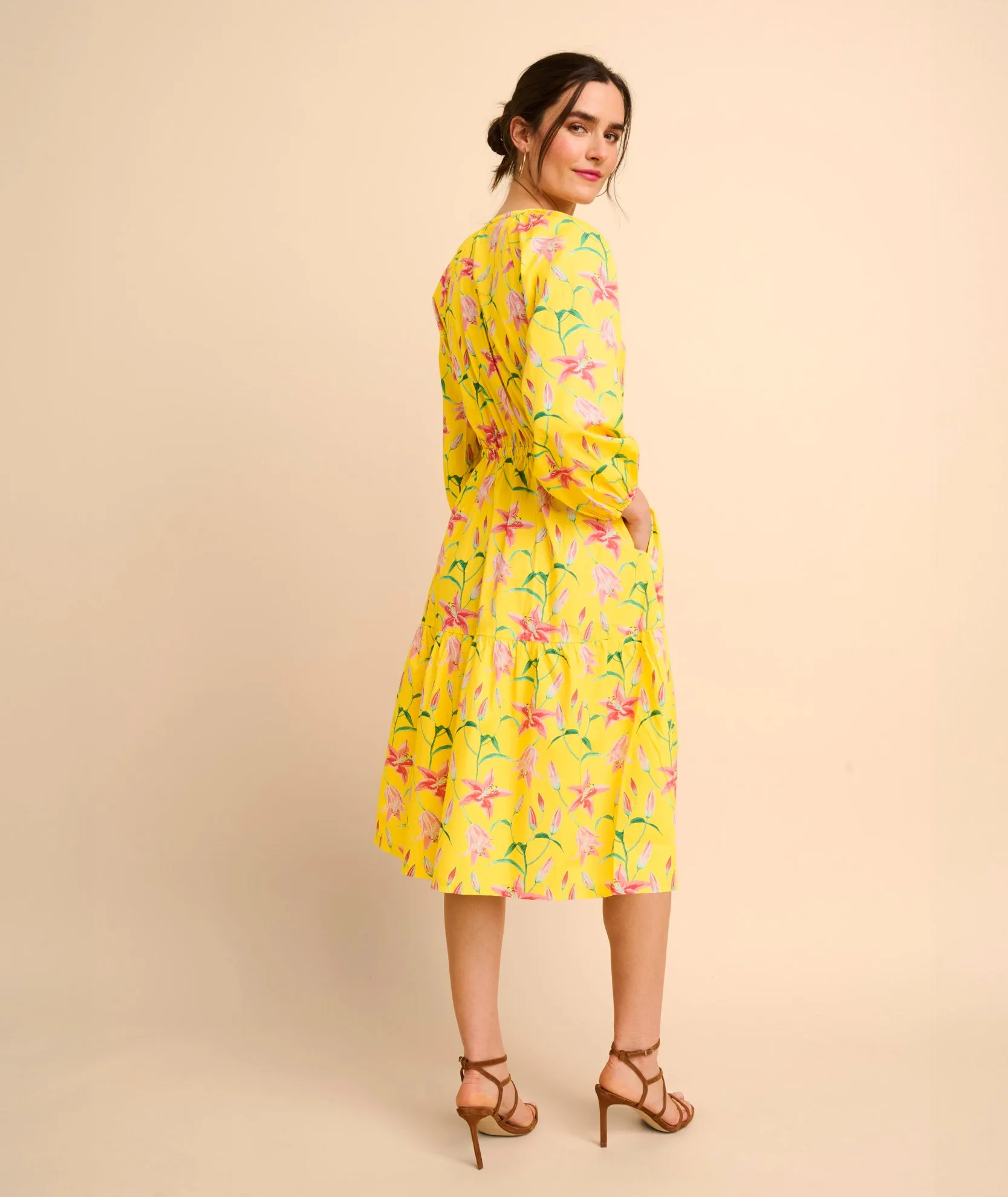 Stretch Cotton Floral Aurelia Dress