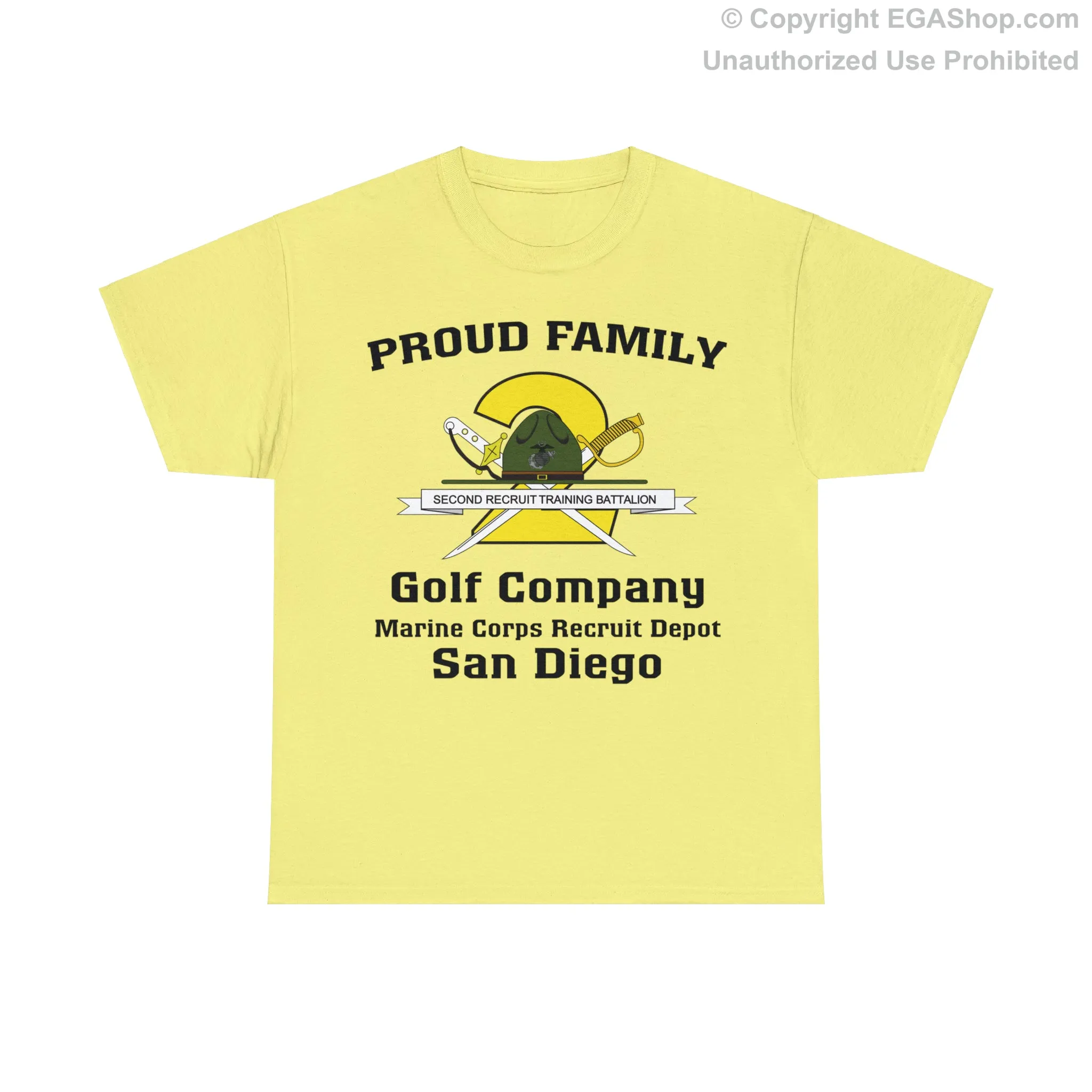 T-Shirt: Golf Co. MCRD San Diego (2nd Battalion Crest)